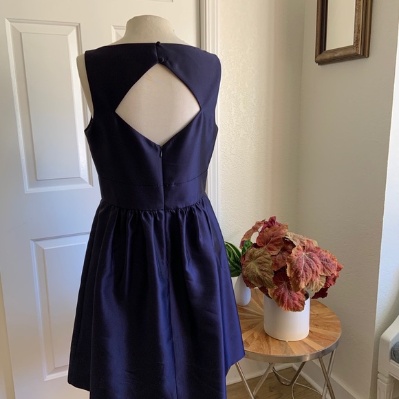 Eliza J Navy Cocktail Dress with Pockets - Picture 2 of 4